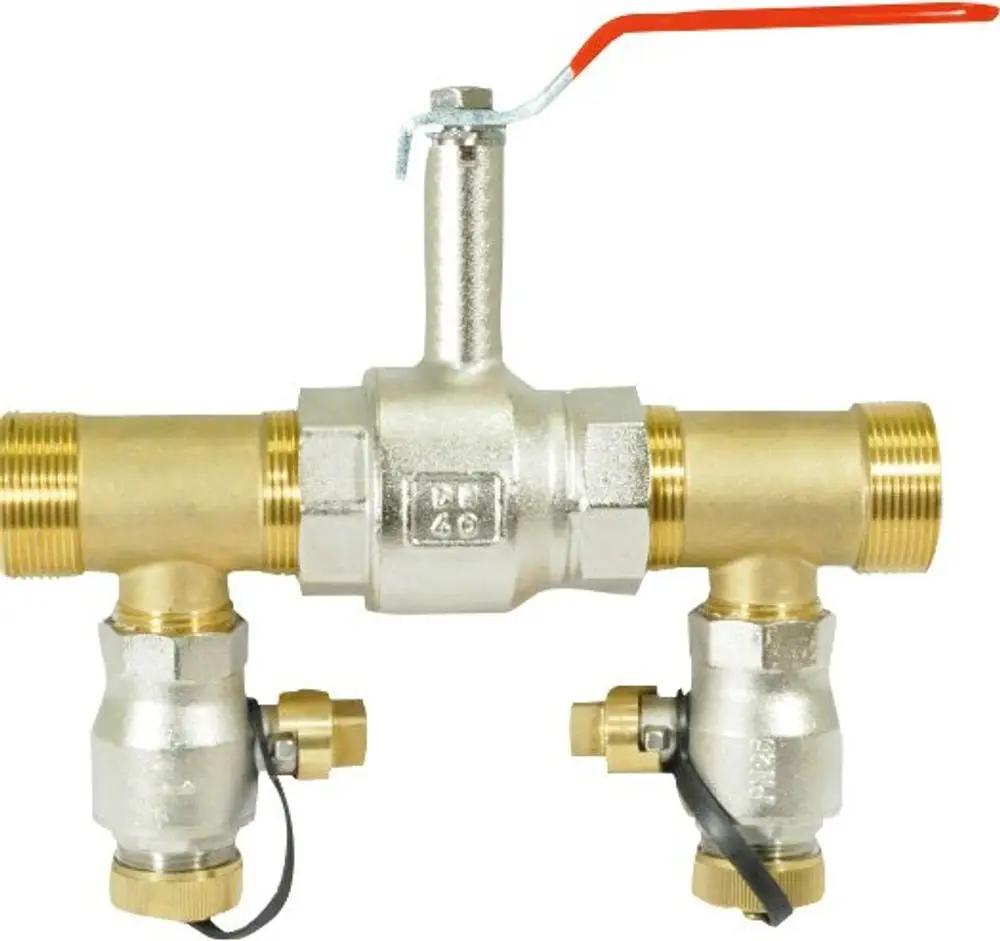 BOSCH Befülleinrichtung mit zwei Anschlüssen, Ventil und Hebel. Aus metallischem Material, geeignet für hydraulische Systeme.